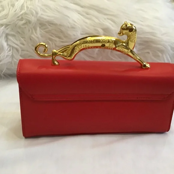 New luxury handbag with red handle - Picture 3 of 5